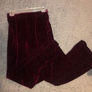 Fashion Nova Maroon Velvet Pants